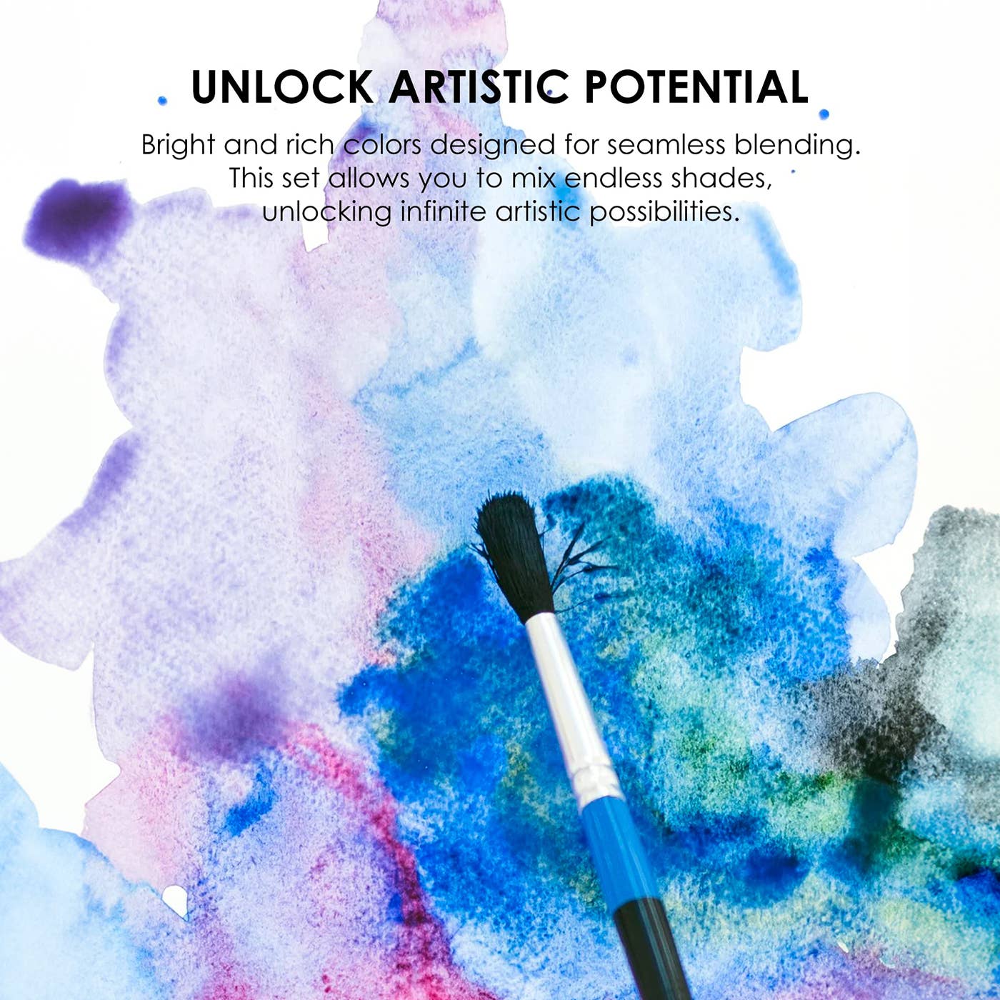 Watercolor Pocket Set Of 12 With Brush - Landscape Colors - Grabie
