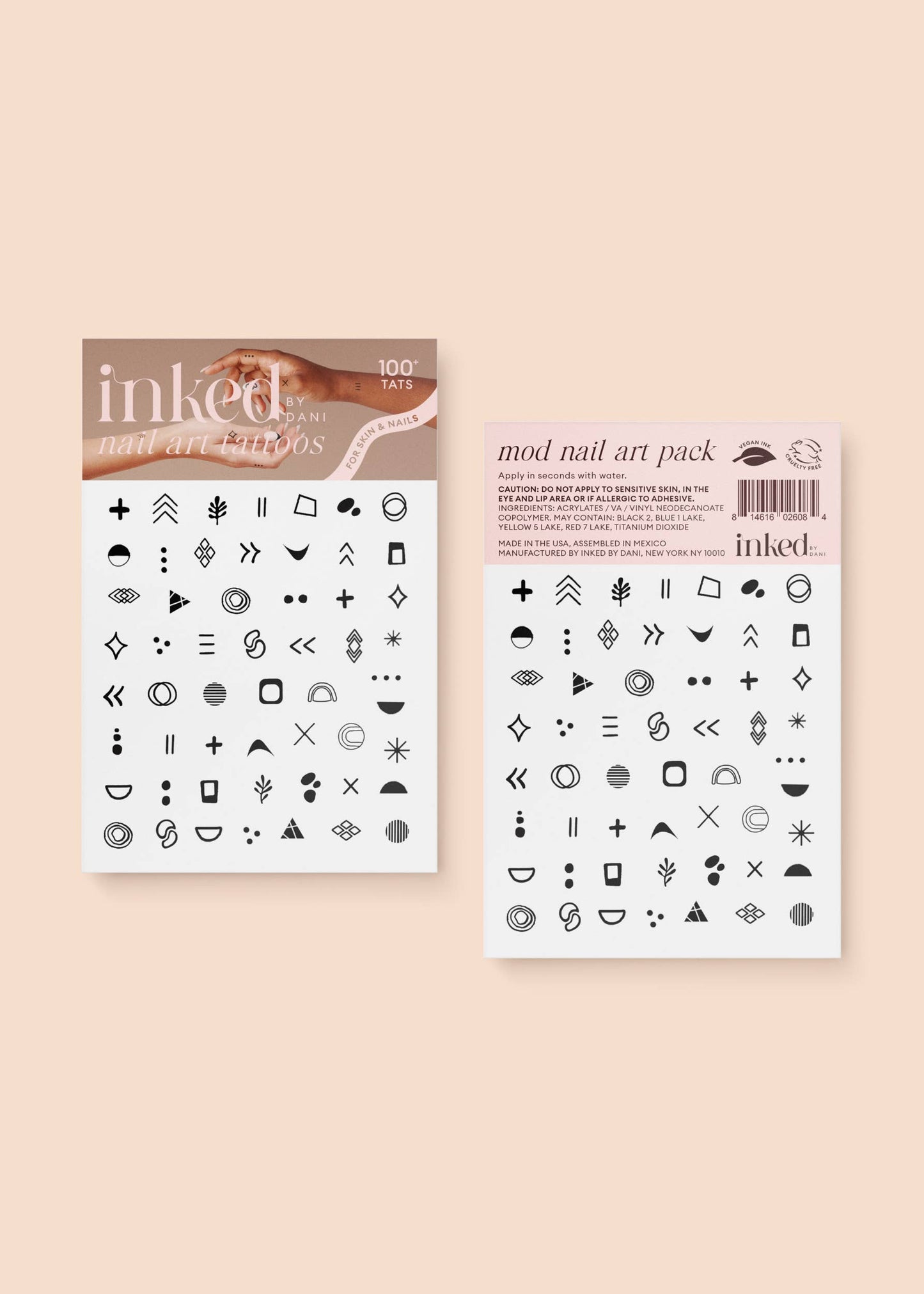 INKED by Dani - Mod Nail Art Temporary Tattoo Pack