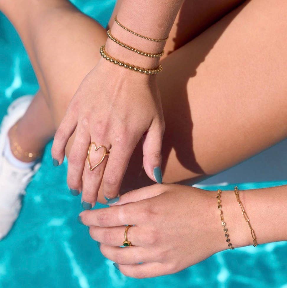 Waterproof Gold Ball Bracelets