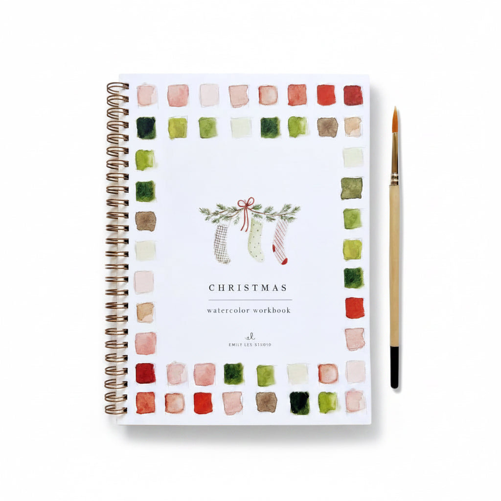 Christmas Watercolor Workbook - emily lex studio