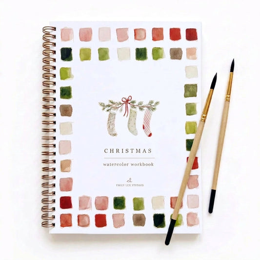Christmas Watercolor Workbook - emily lex studio
