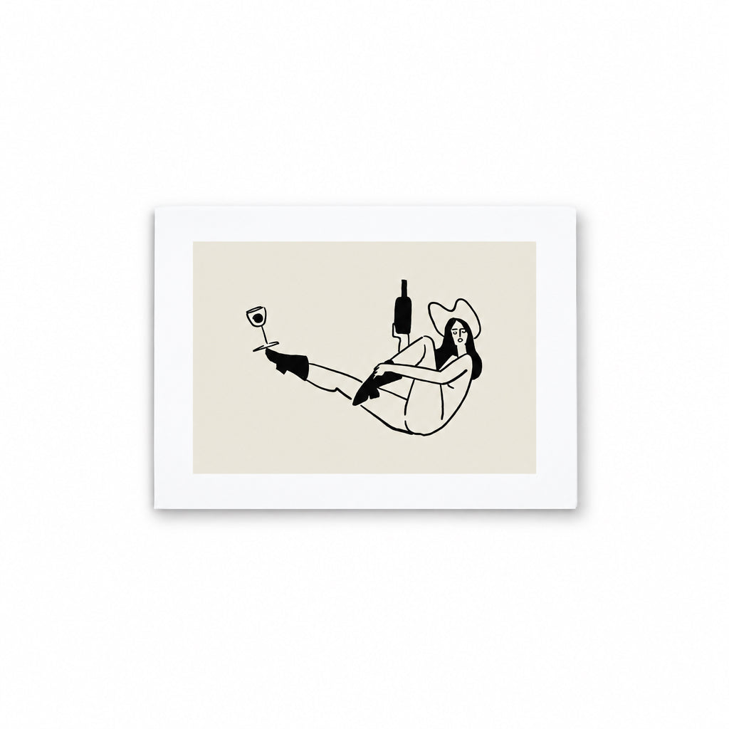 “Yoga & Wine” Art Print - Tumbleweed Design Studios