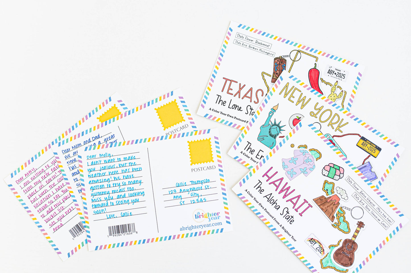 Color Your Own Colorado State Postcard