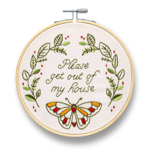 Please Get Out Of My House Embroidery Kit - Funatic