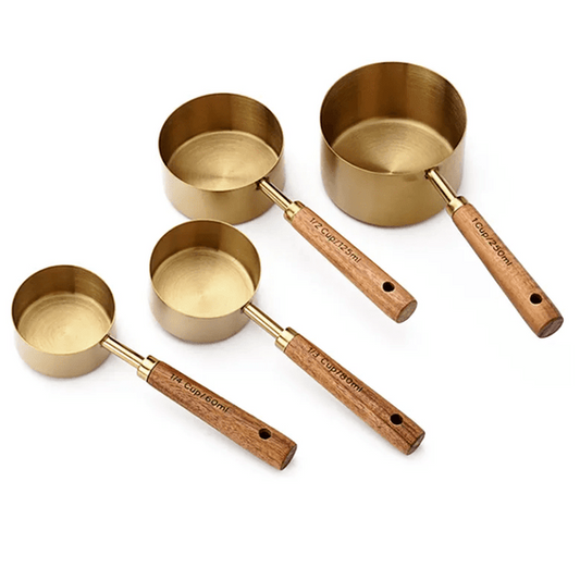 Gold Stainless Steel Measuring Cups Set - Wendi’s Good Things Market