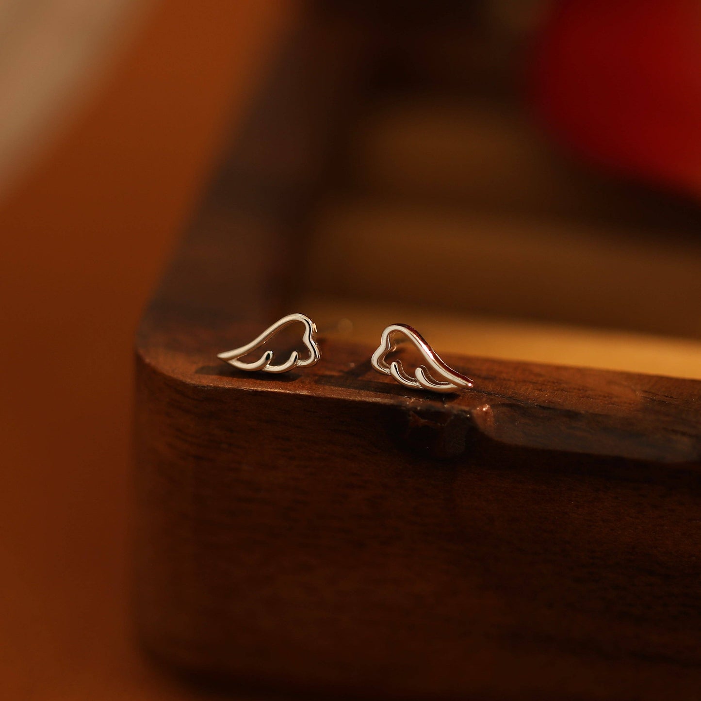 Very Tiny Angel Wings Stud Earrings