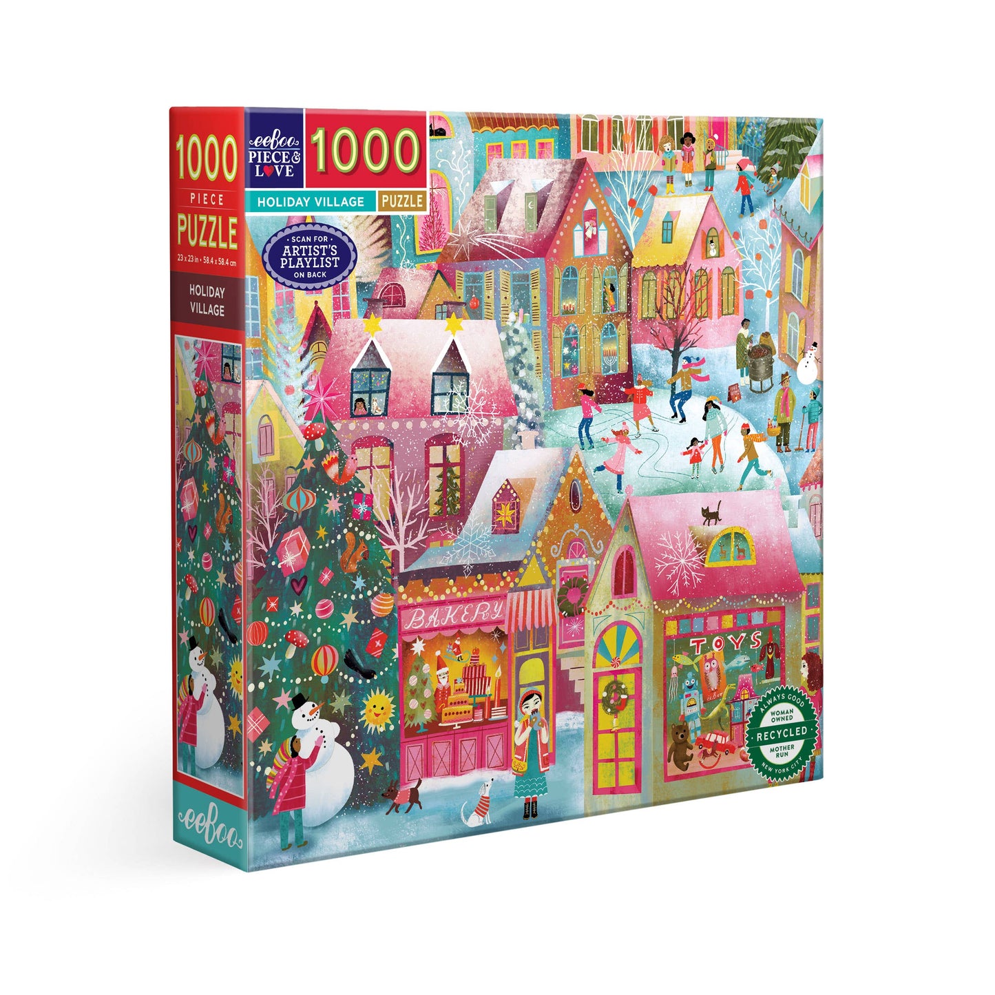 Holiday Village 1000 Piece Square Puzzle