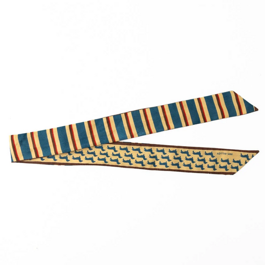 Camile Skinny Scarf Dachshund Print