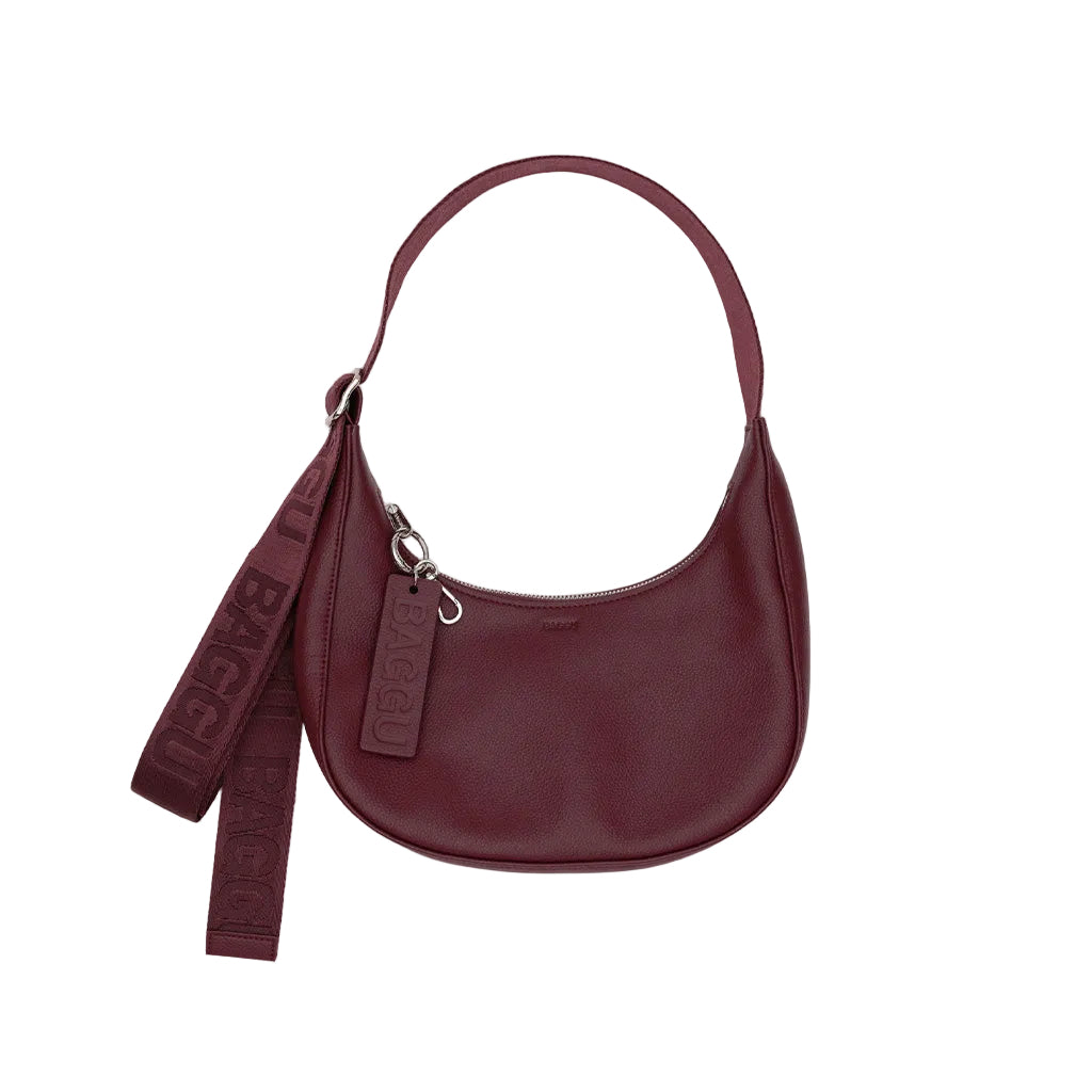 Small Recycled Leather Crescent Bag - Baggu