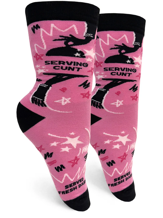 Serving Cunt Women’s Crew Socks