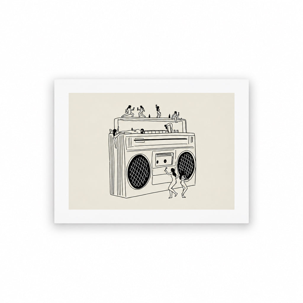 “Boom Box” Art Print - Tumbleweed Design Studios
