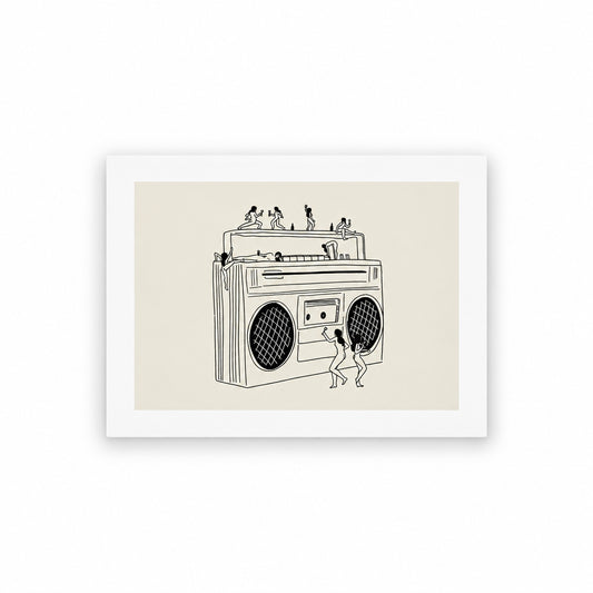 “Boom Box” Art Print - Tumbleweed Design Studios