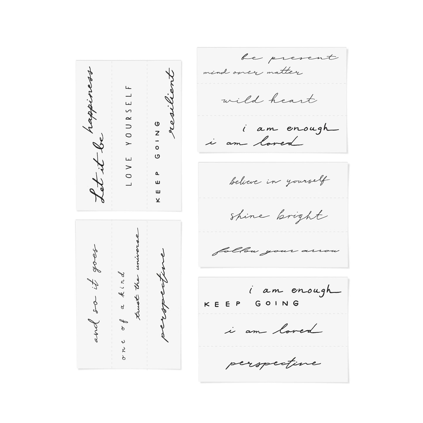 Mantra Temporary Tattoo Pack - INKED by Dani