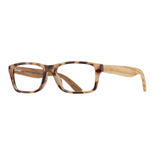 Avalon  - Ivory Tortoise / Walnut Wood + Blue Light Blue Planet Eco-Eyewear