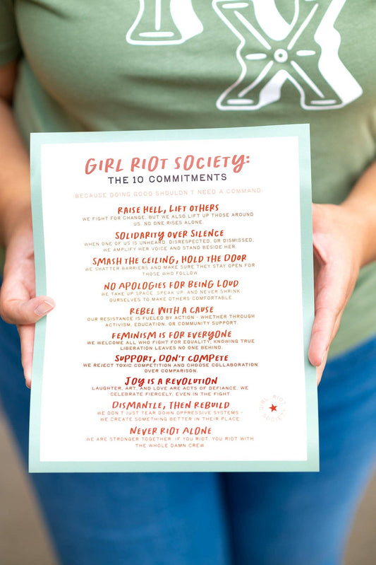 Girl Riot Society Art Print - Committments