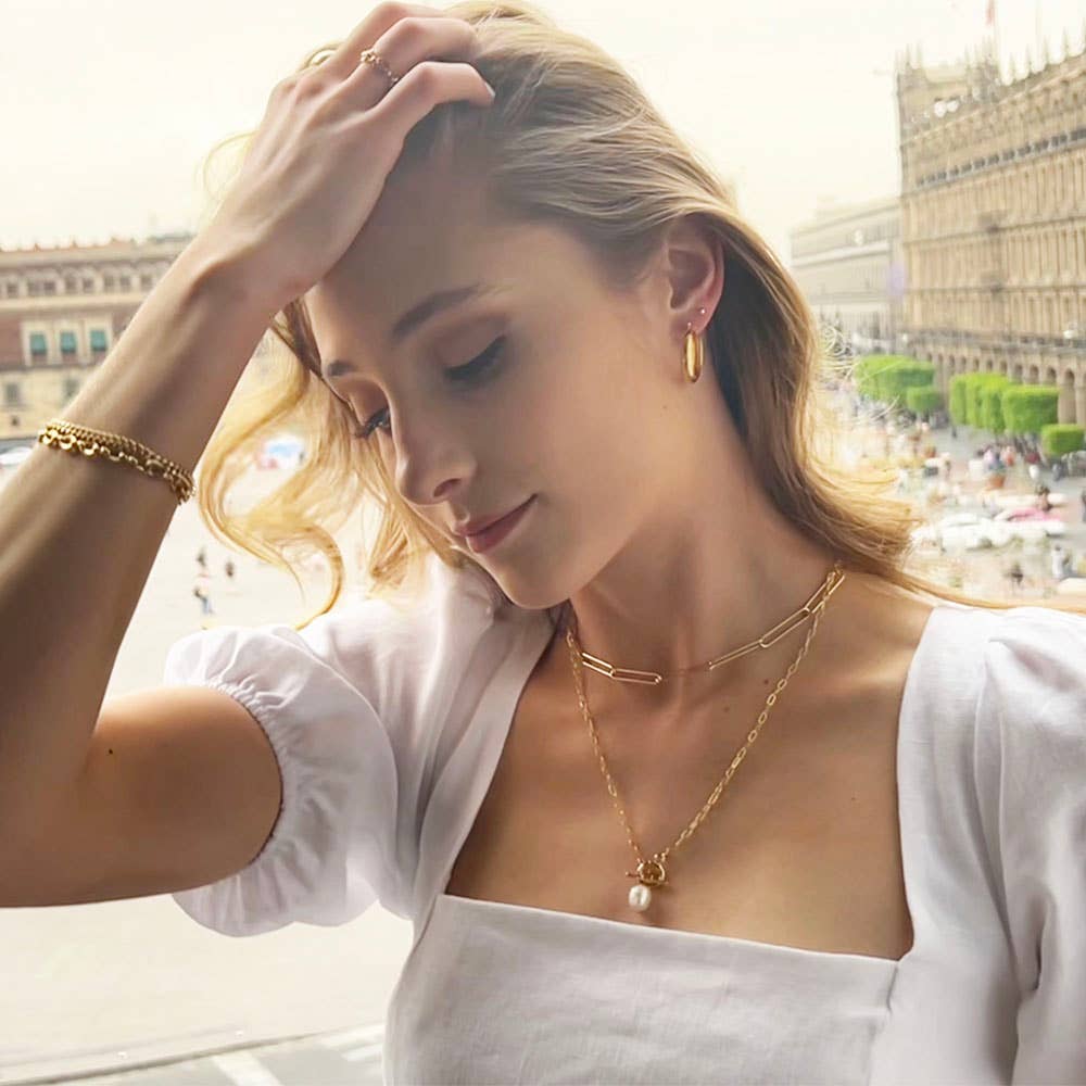 Amano Studio - Toggle Clasp with Pearl Necklace