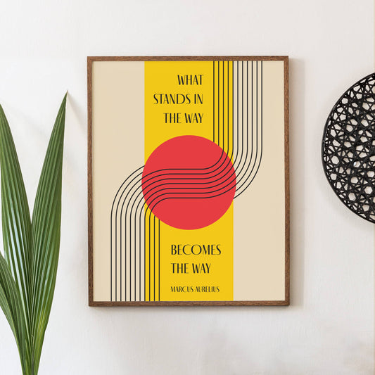 The Way - Marcus Aurelius - Stoic Philosophy Art Print - Typeset Studio