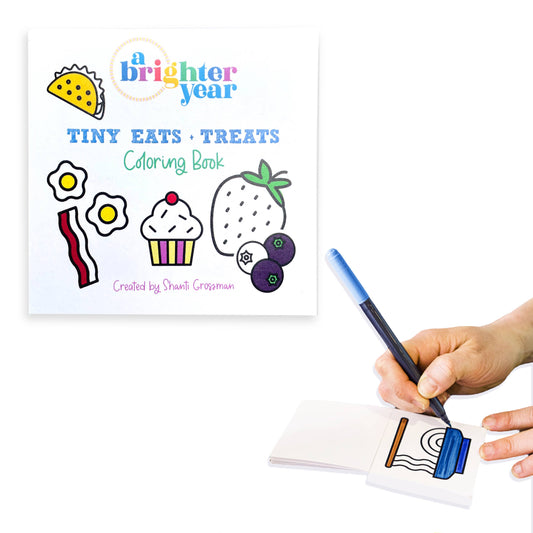 Tiny Eats Treats Easy Tear Glue Bind Coloring Book