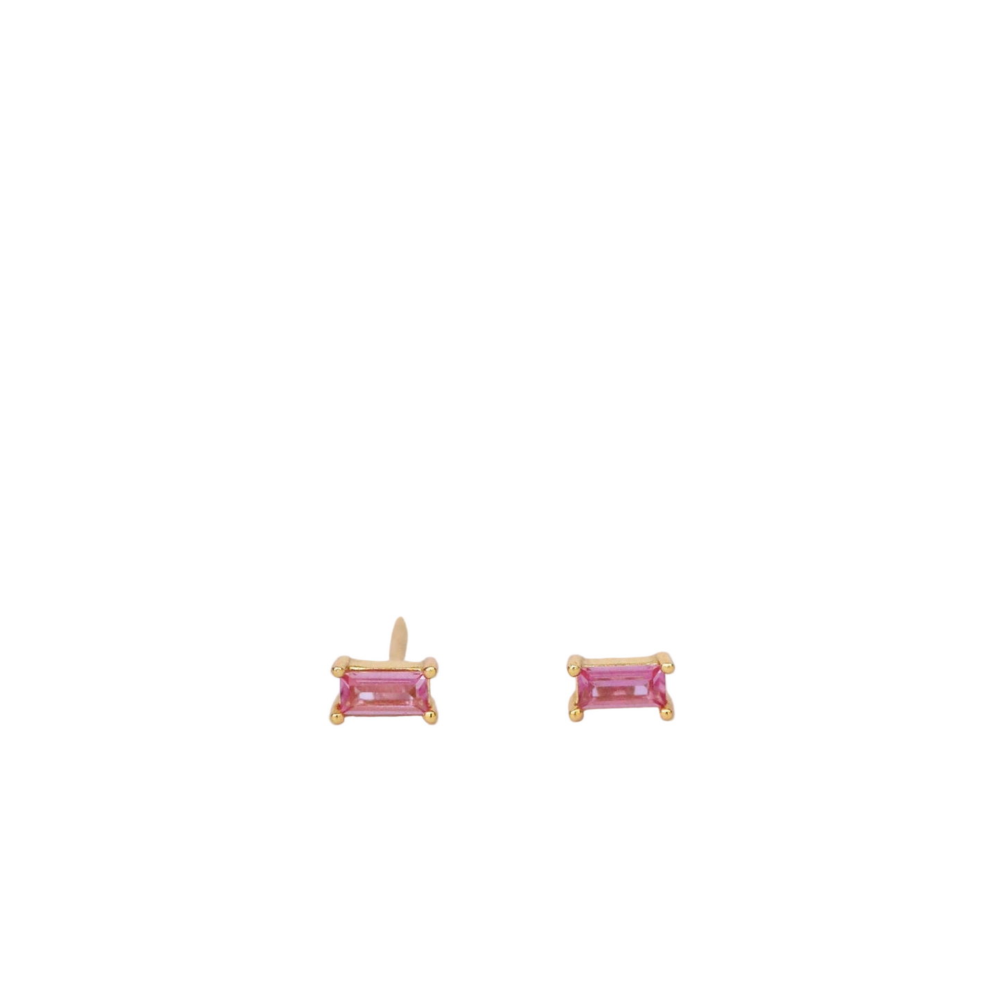 Baguette Earrings - Rose - JaxKelly