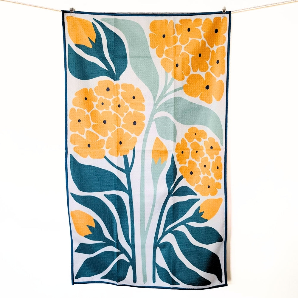 Orange Flowers | Microfiber Kitchen Dish Towel