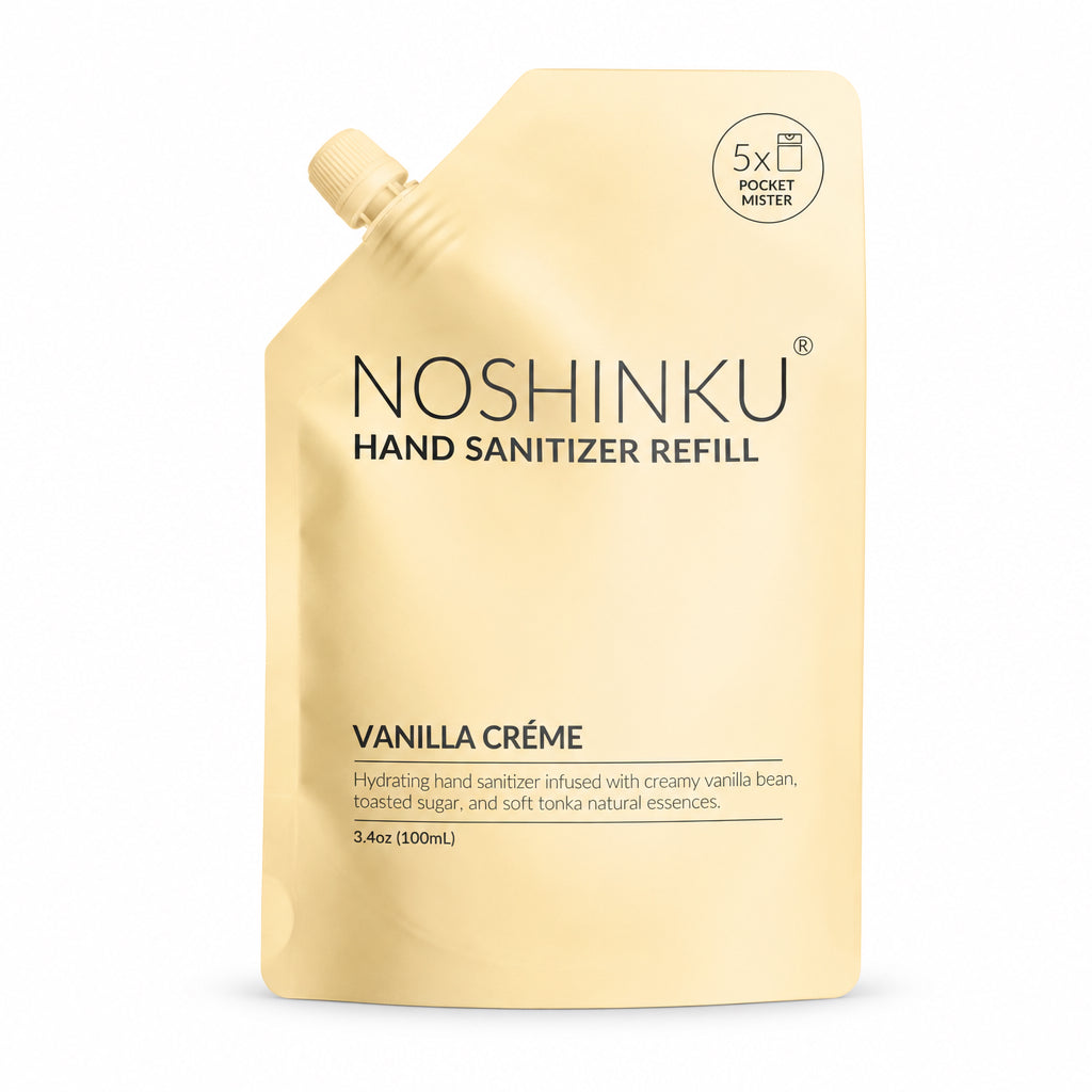 Vanilla Créme Hydrating Hand Sanitizer Spray Refill Pouch - Noshinku