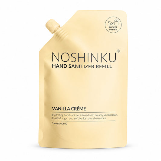 Vanilla Créme Hydrating Hand Sanitizer Spray Refill Pouch - Noshinku