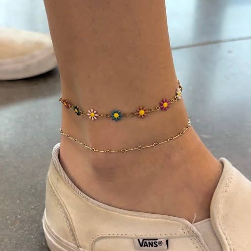 Daisy Multicolor Anklet