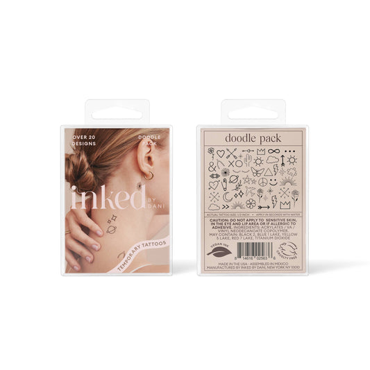 Doodle Temporary Tattoo Pack - INKED by Dani