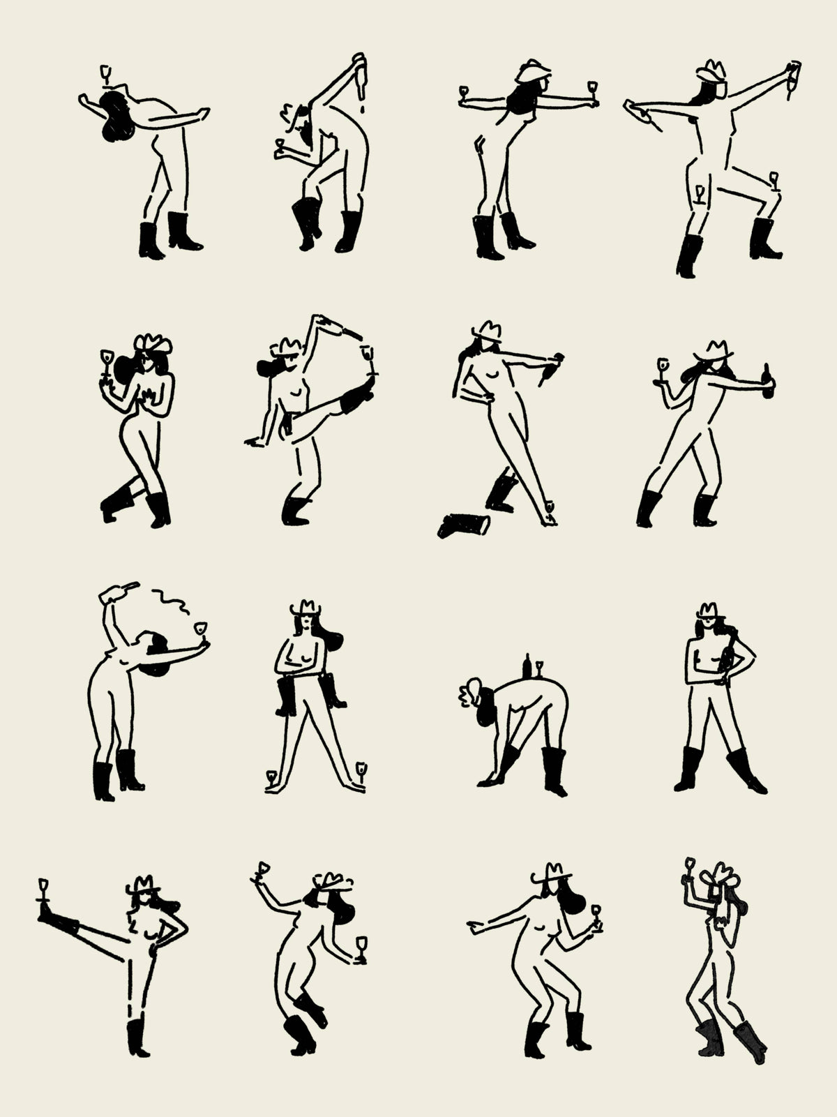 “Wine Dancing” Art Print - Tumbleweed Design Studios