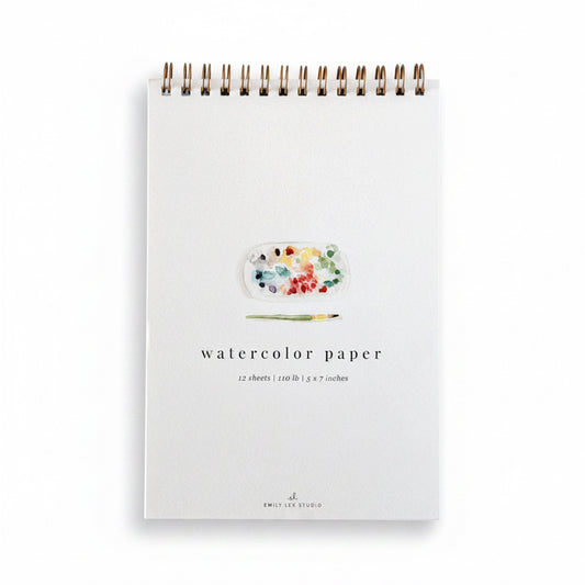 Spiral Watercolor Paper Pad - emily lex studio