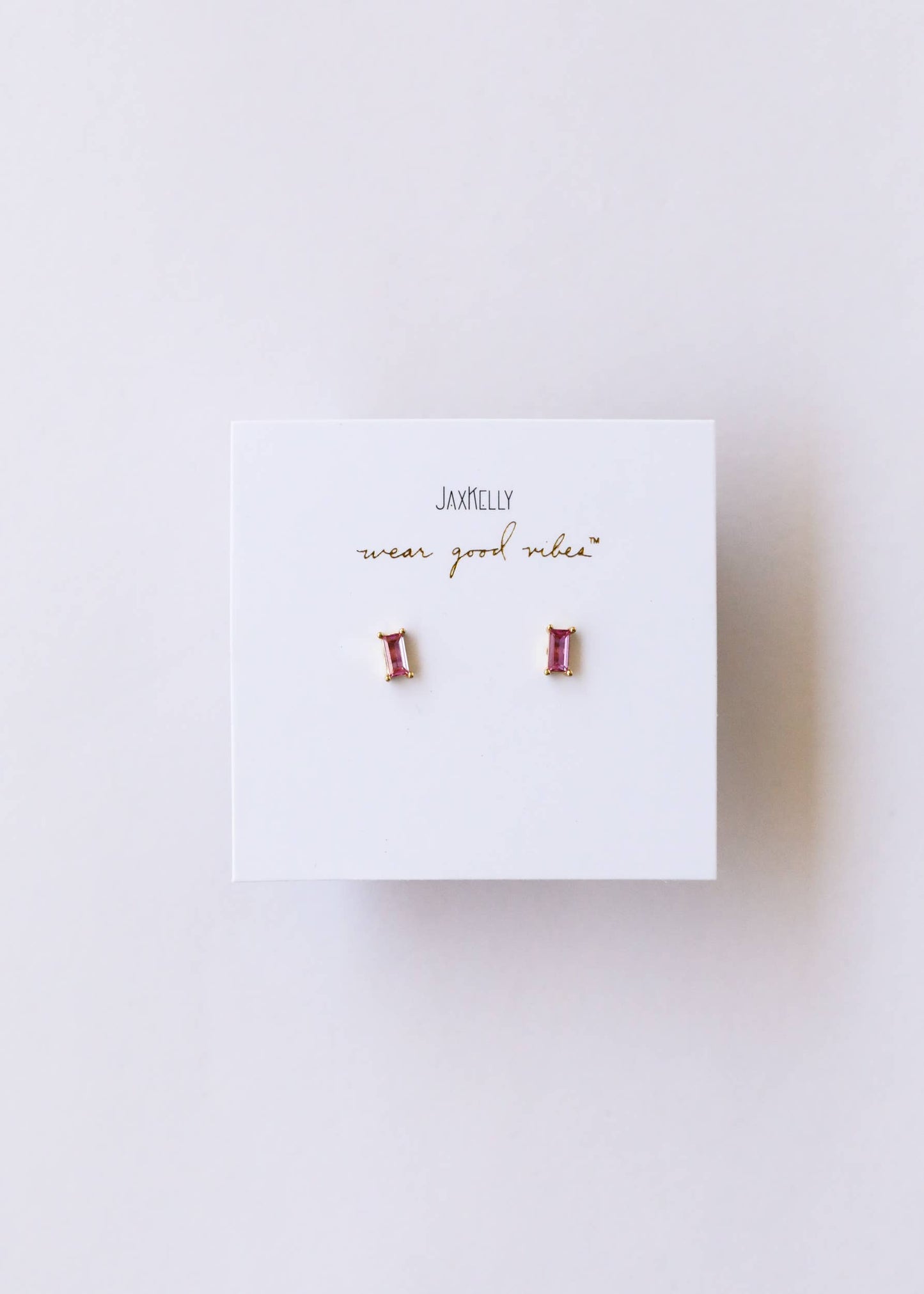 Rose Baguette Earrings