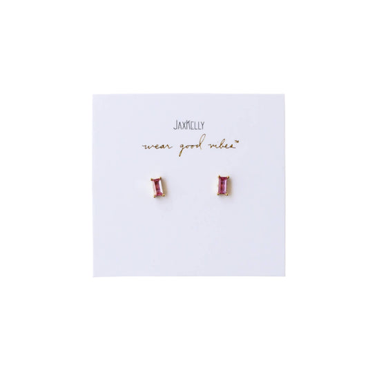 Rose Baguette Earrings