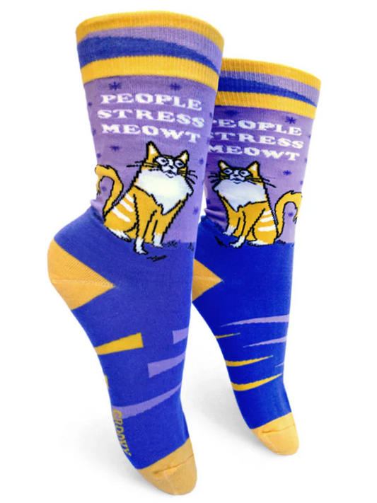 People Stress Meowt Women’s Crew Socks