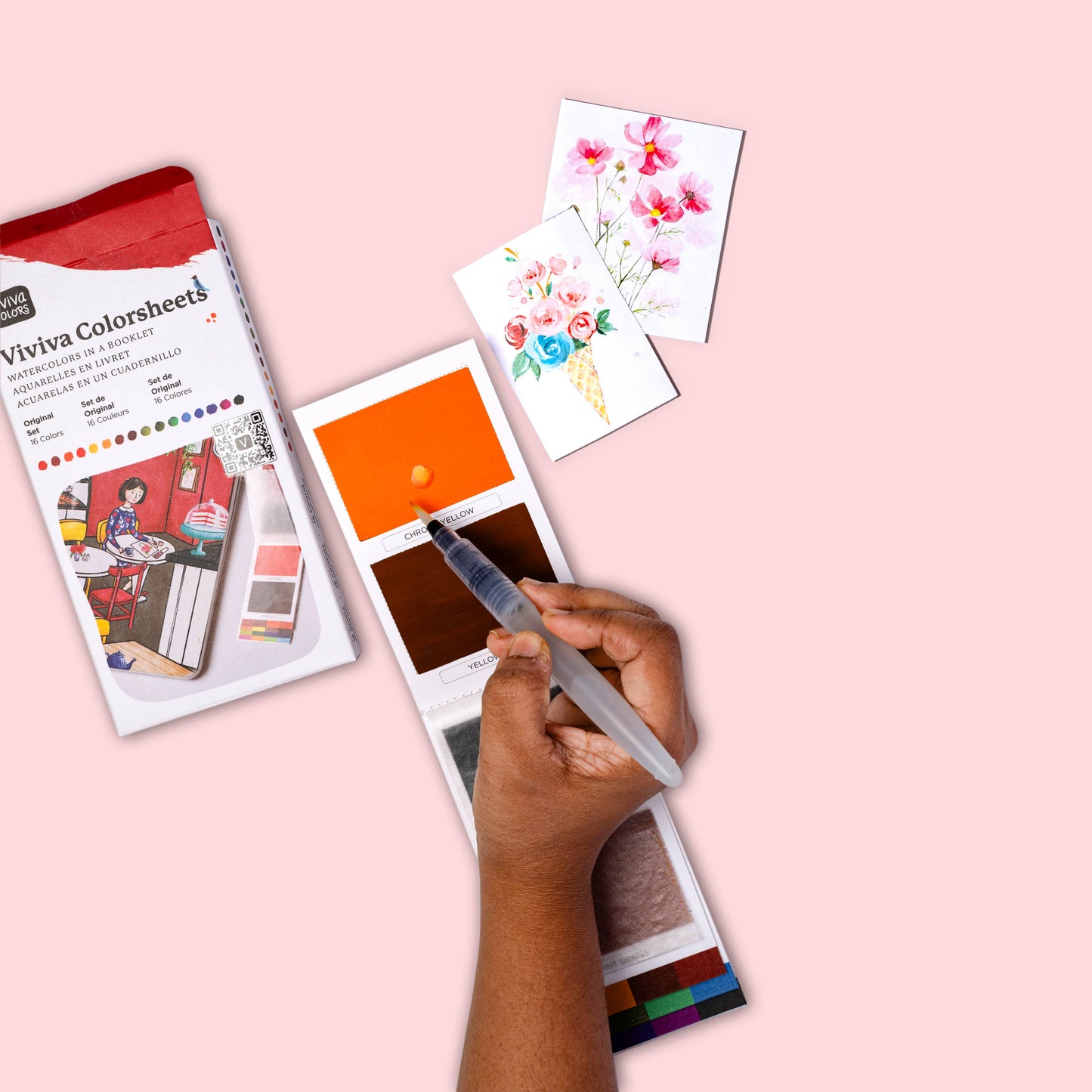 Original Colorsheets - 16 Handmade Watercolors