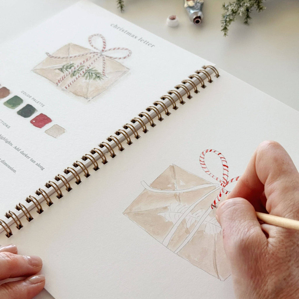 Classic Christmas Watercolor Workbook - emily lex studio