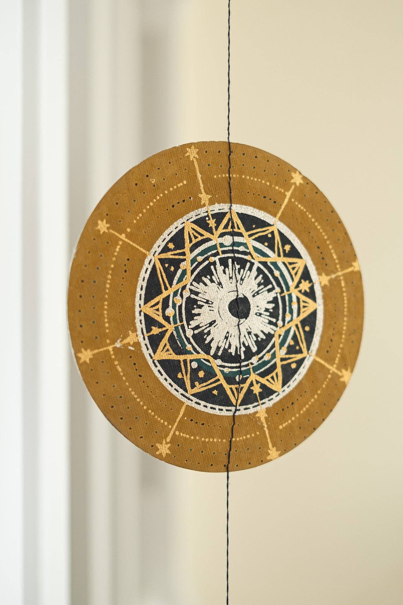 Celestial Vertical Wall Hanging - Screen Printed by Hand