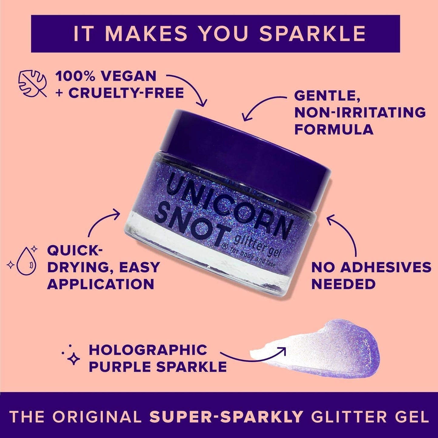 Original Glitter Gel | Ultraviolet-Purple | Body Glitter- Unicorn Snot