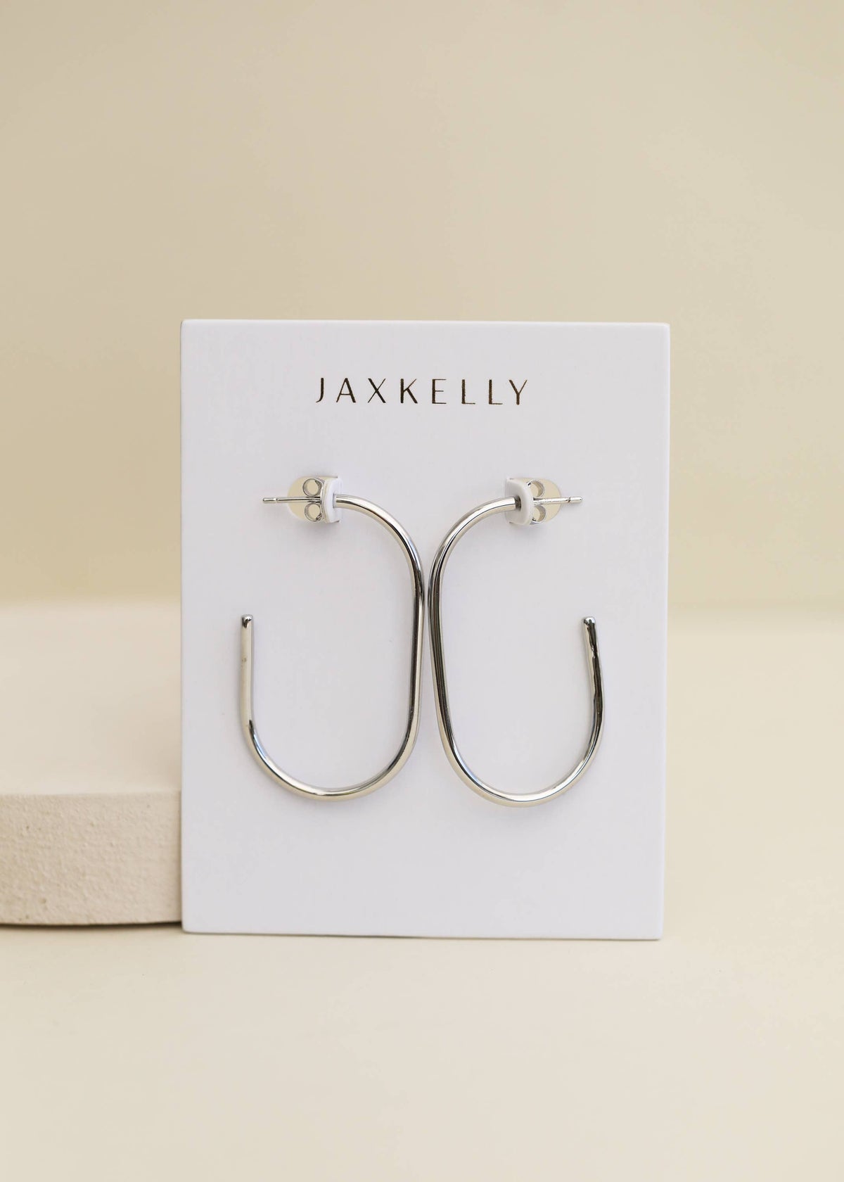 Silver Large Open Hoops - JaxKelly
