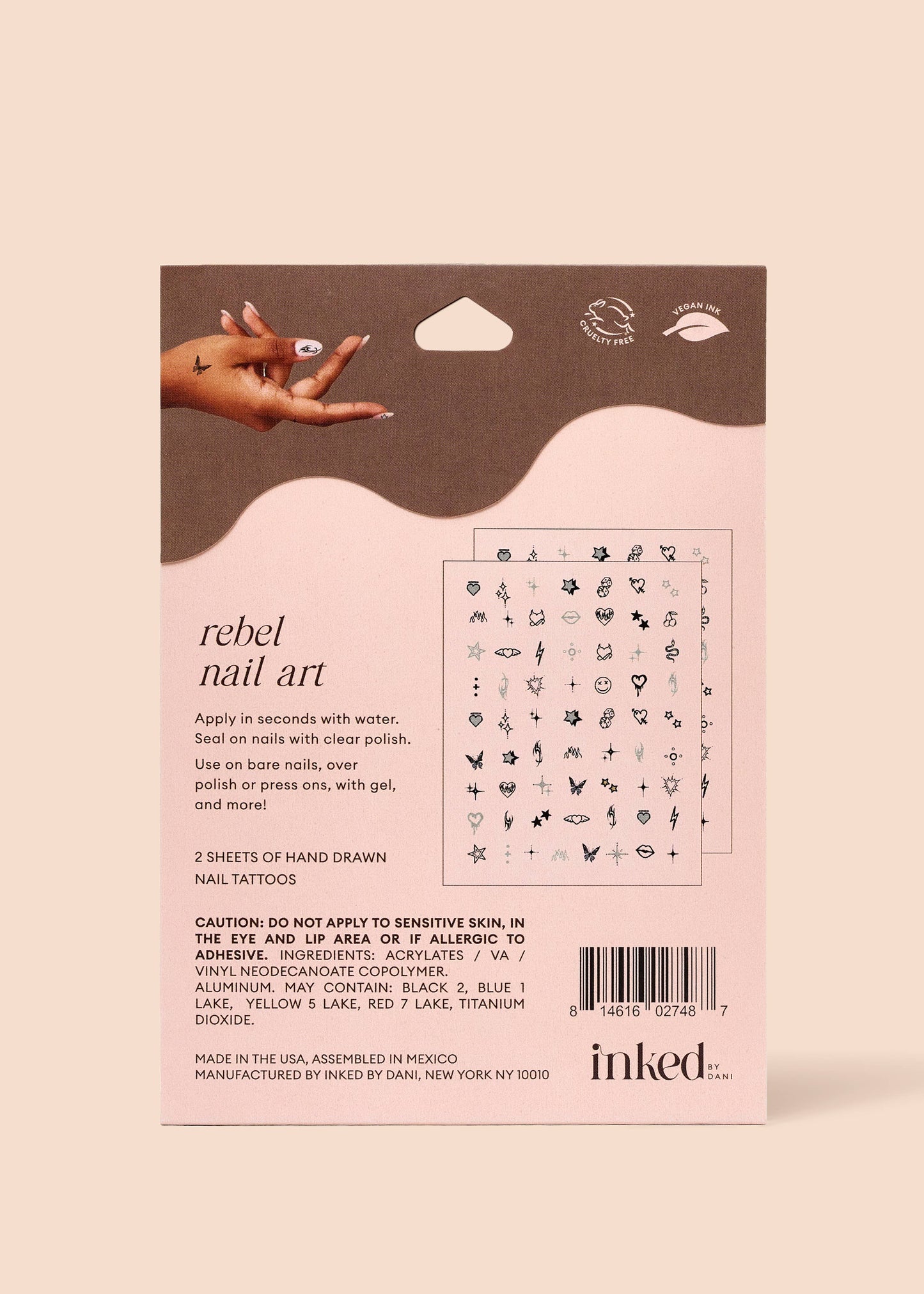 INKED by Dani - Rebel Nail Art Temporary Tattoo Pack