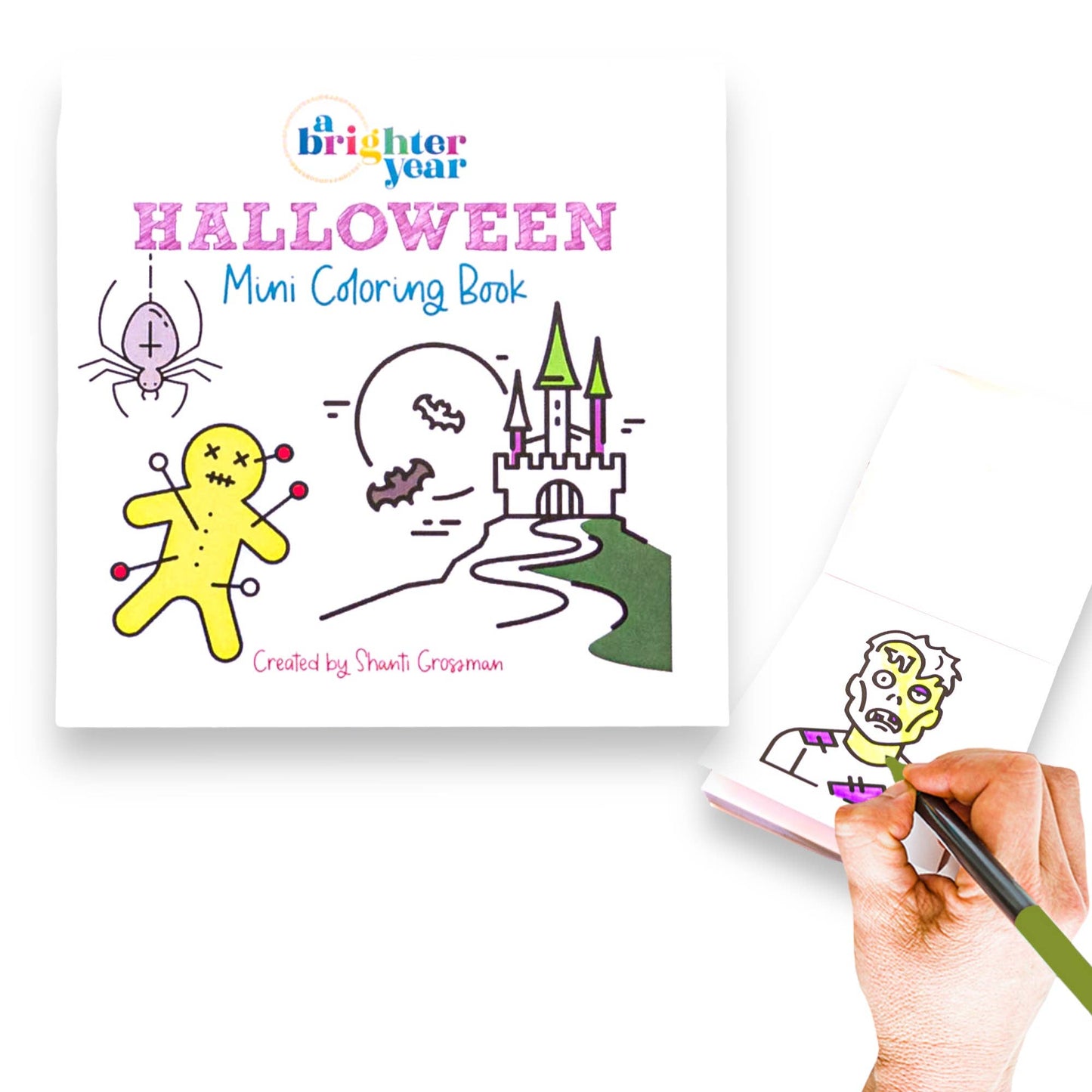 Halloween Spooky-theme Mini Coloring Book