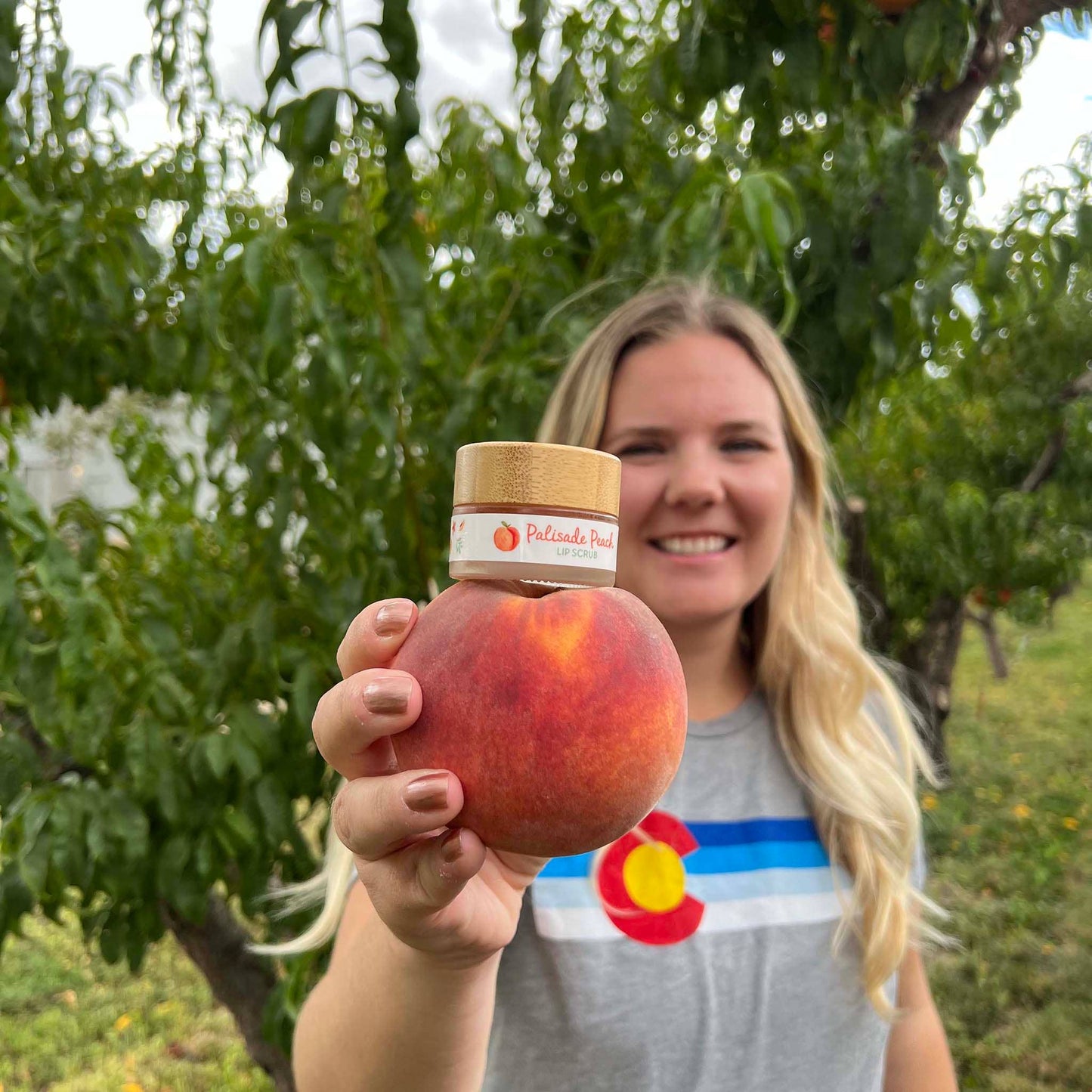 Peach Lip Scrub - Made with real peaches - Eco friendly