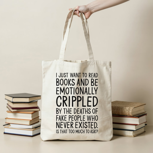 Emotionally Crippled Book Lovers Tote Bag