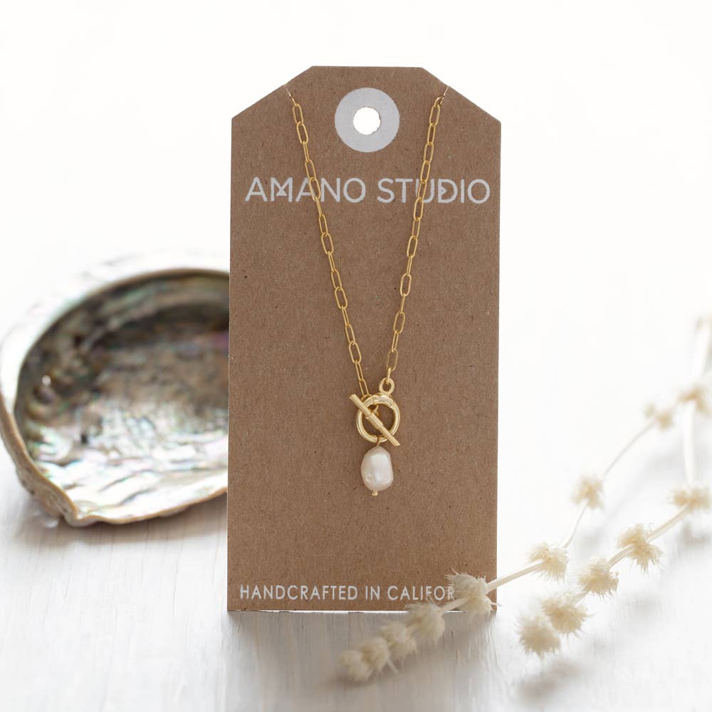 Amano Studio - Toggle Clasp with Pearl Necklace