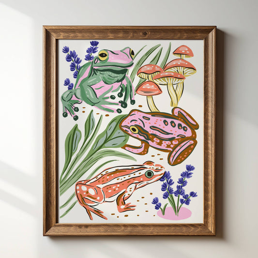 Forest Frogs 8x10 Giclée Art Print - Tara Reed