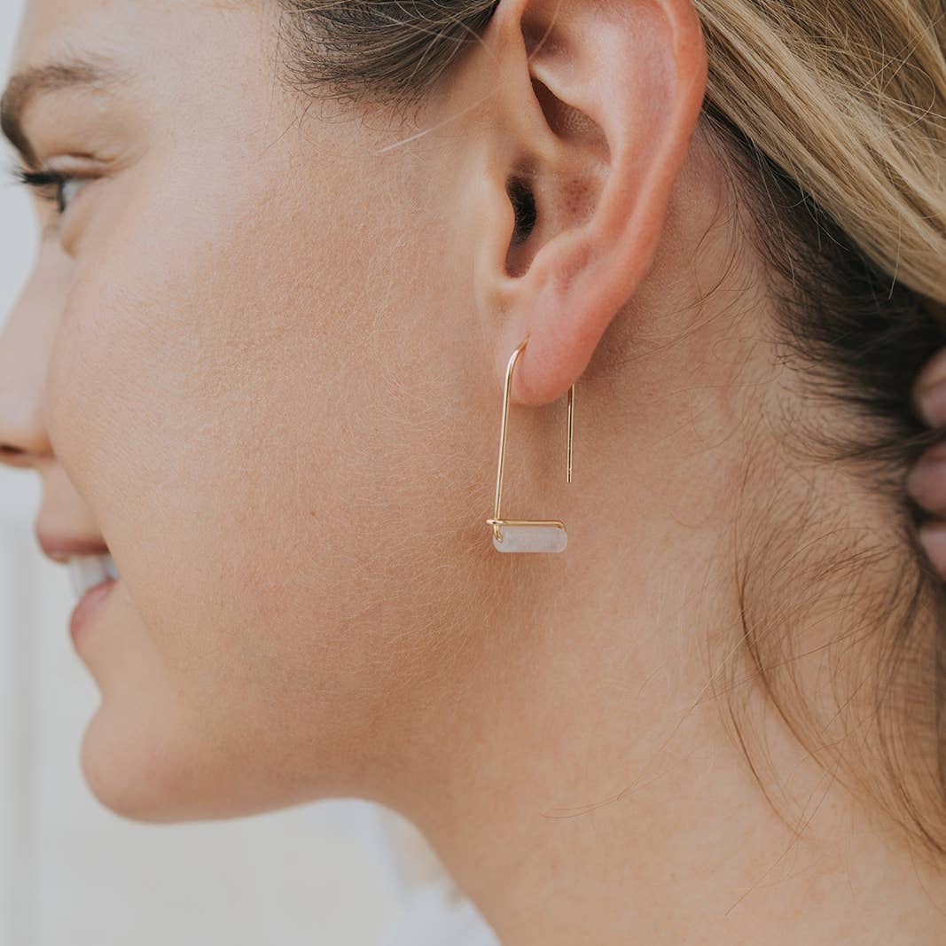 Rose Quartz Drop Earrings