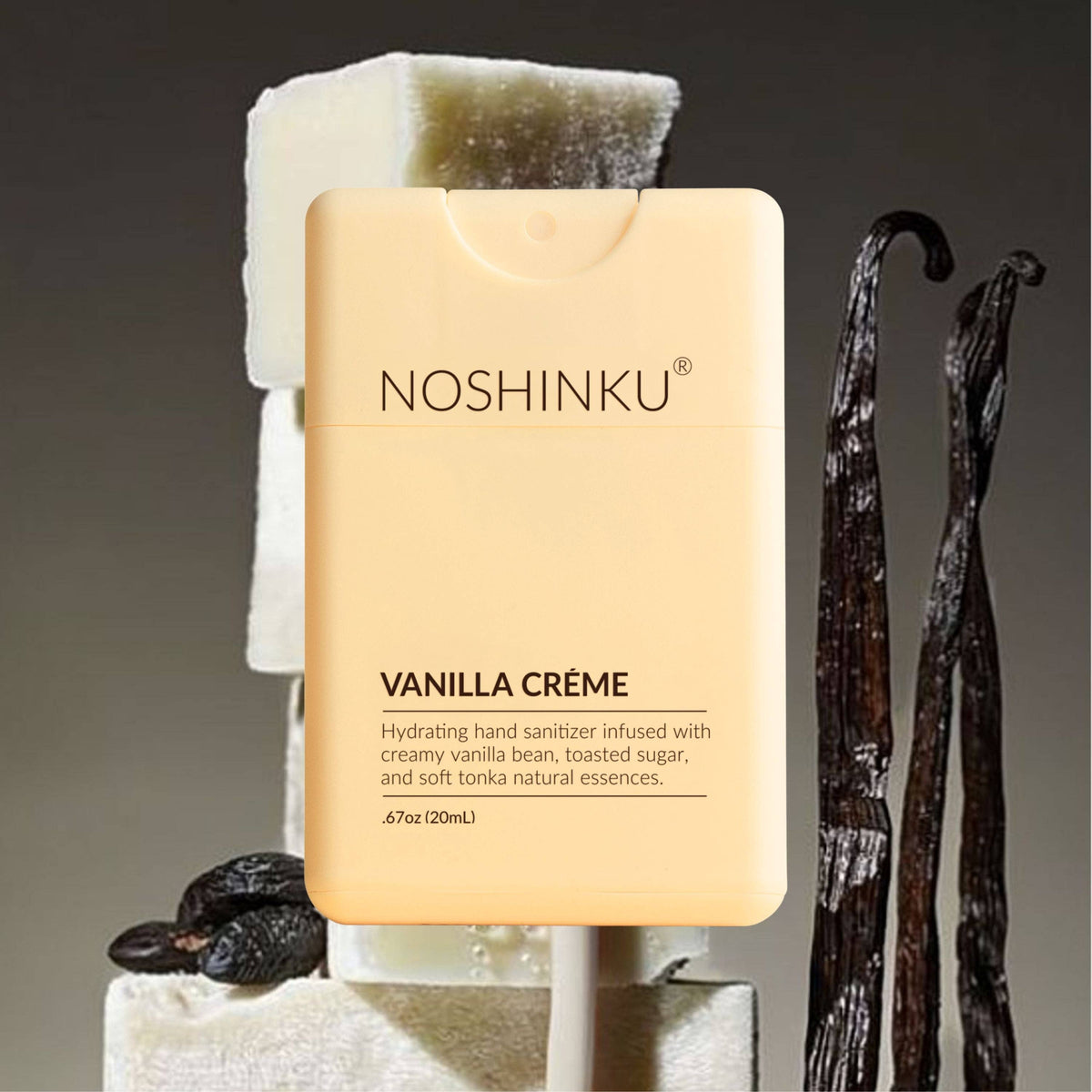 Refillable Vanilla Créme Hydrating Hand Sanitizer Spray - Noshinku