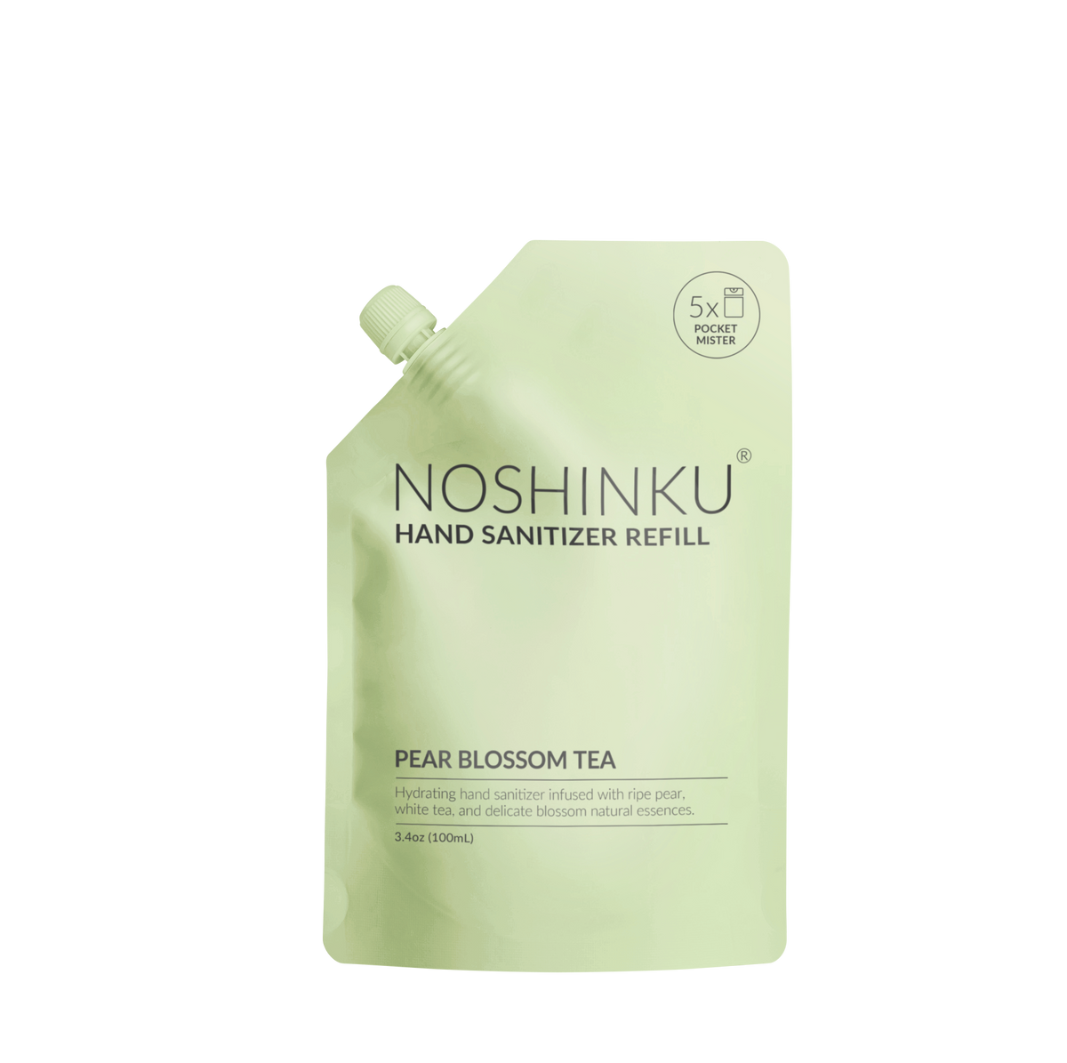 Pear Blossom Tea Hydrating Hand Sanitizer Spray Refill Pouch - Noshinku