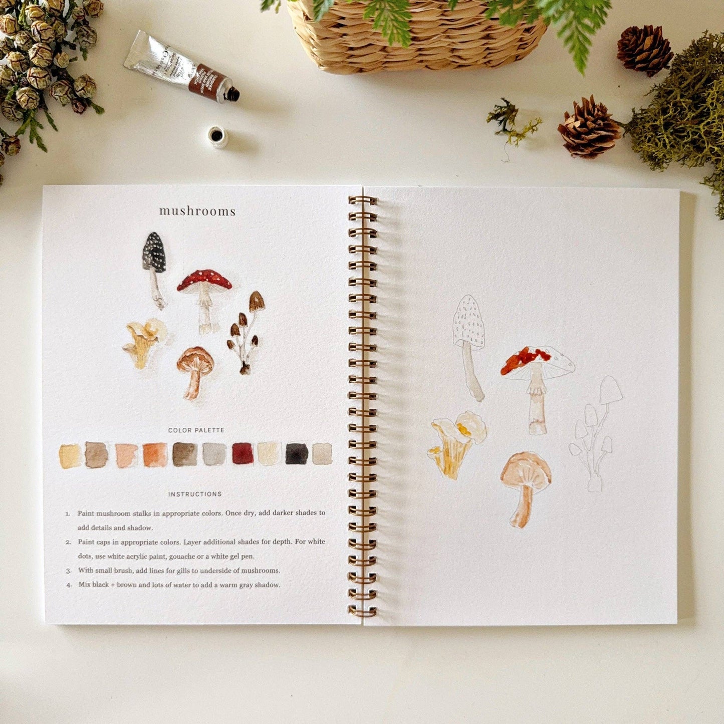 Woodland Watercolor Workbook - emily lex studio