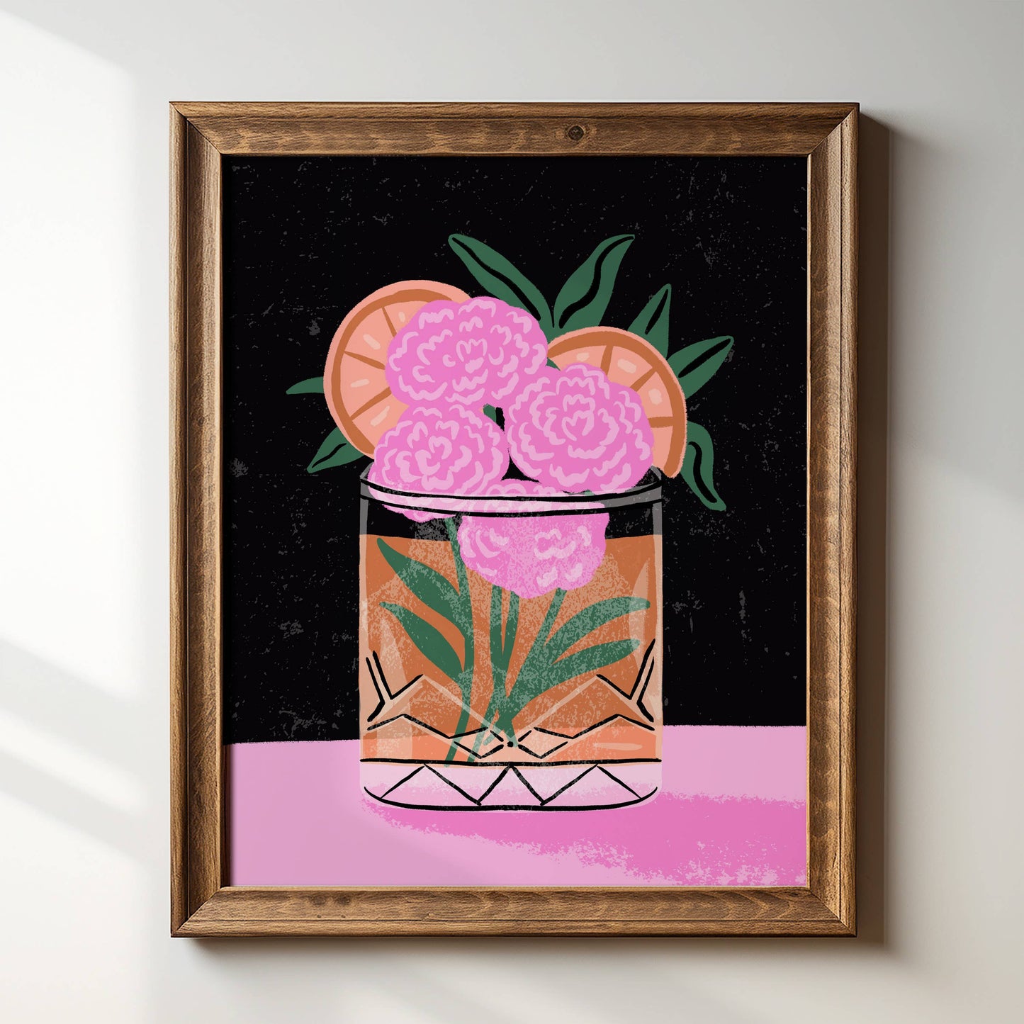 Whiskey Sour Floral Cocktail 8x10 Giclée Art Print - Tara Reed