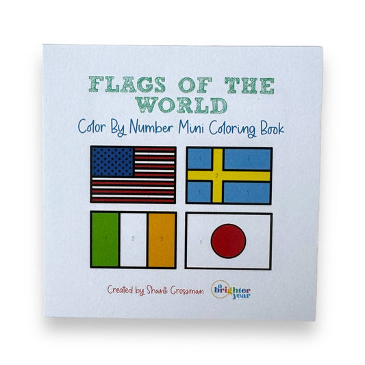 Flags of the World Color by Number Mini Coloring Book